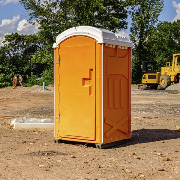 how often are the portable restrooms cleaned and serviced during a rental period in South Gate